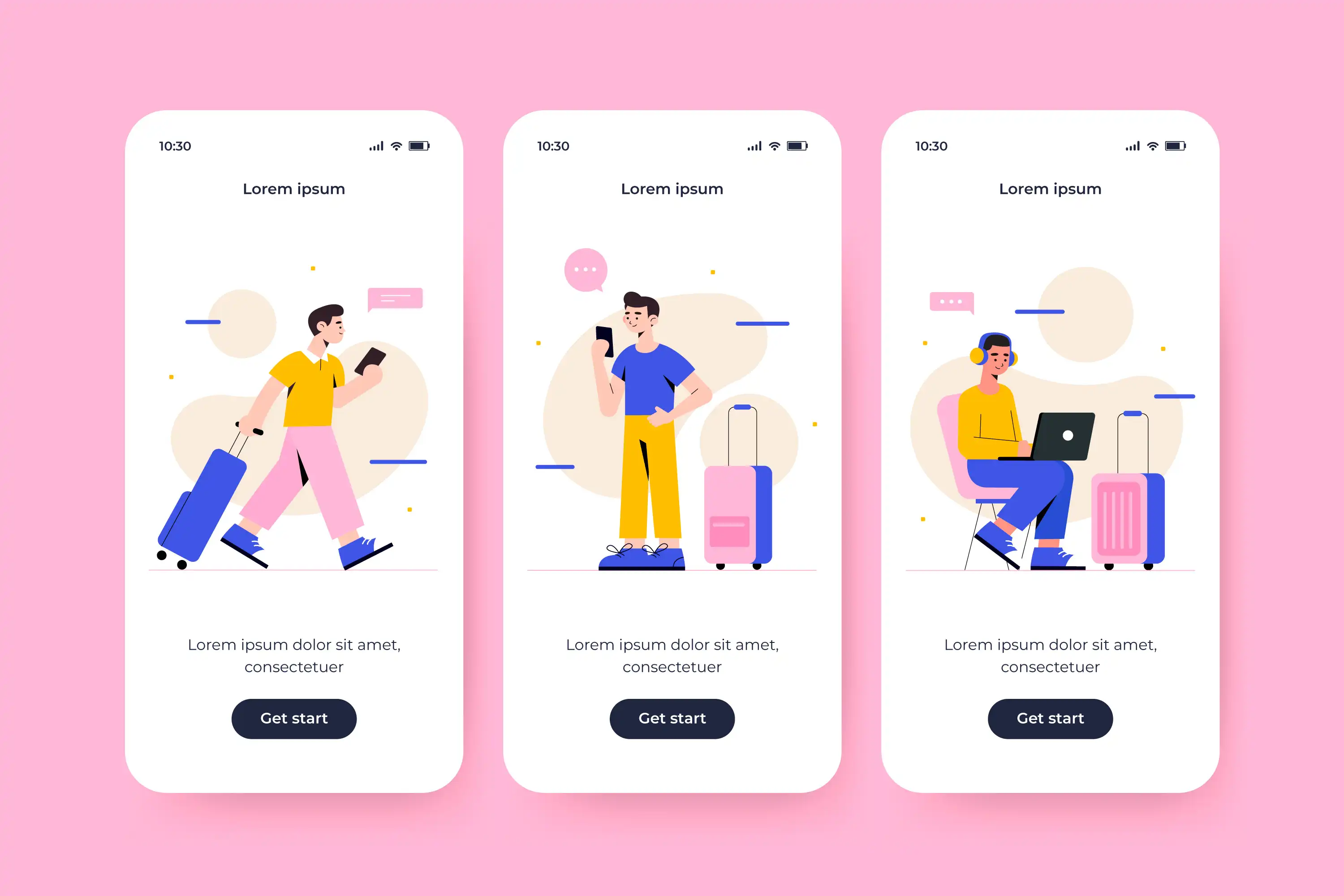 Mobile App Onboarding Screens